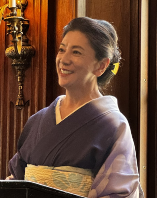 Ruriko Sakuraba speaks about Japanese culture during the C3 Summit at the Union League Club in New York on Sept. 16, 2024. | RURIKO CO.