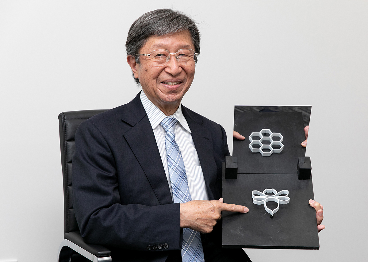 Professor Sugihara displays his "Going home."