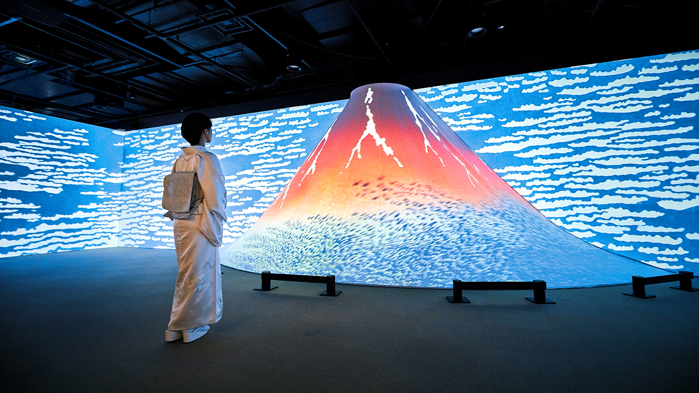 Slated to open in spring 2027, the Ukiyoe Immersive Art Museum Ginza will have a booth at the expo displaying images such as this one from a past exhibition.